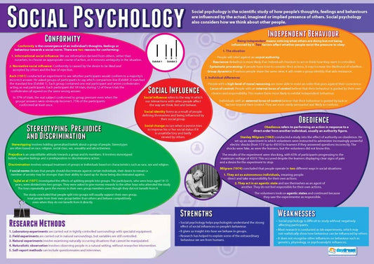 Social Psychology Poster, Psychology Posters, Psychology Charts for the Classroom, Psychology Education Charts, Educational School Posters, Classroom Posters, Perfect for Psychology Teachers, Psychology Classroom