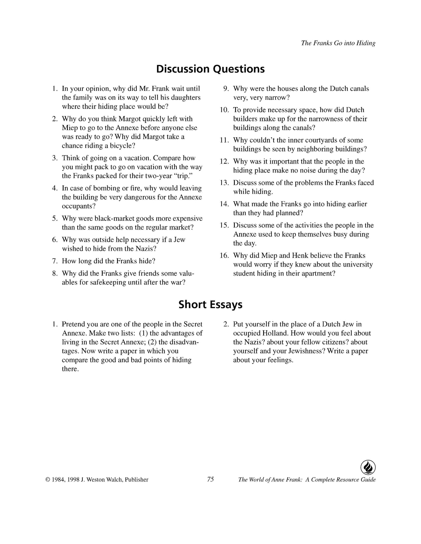 Bright Education Australia, Teacher Resources, Book, History, World of Anne Frank: The Complete Resource, Second World War, WW2, WWII