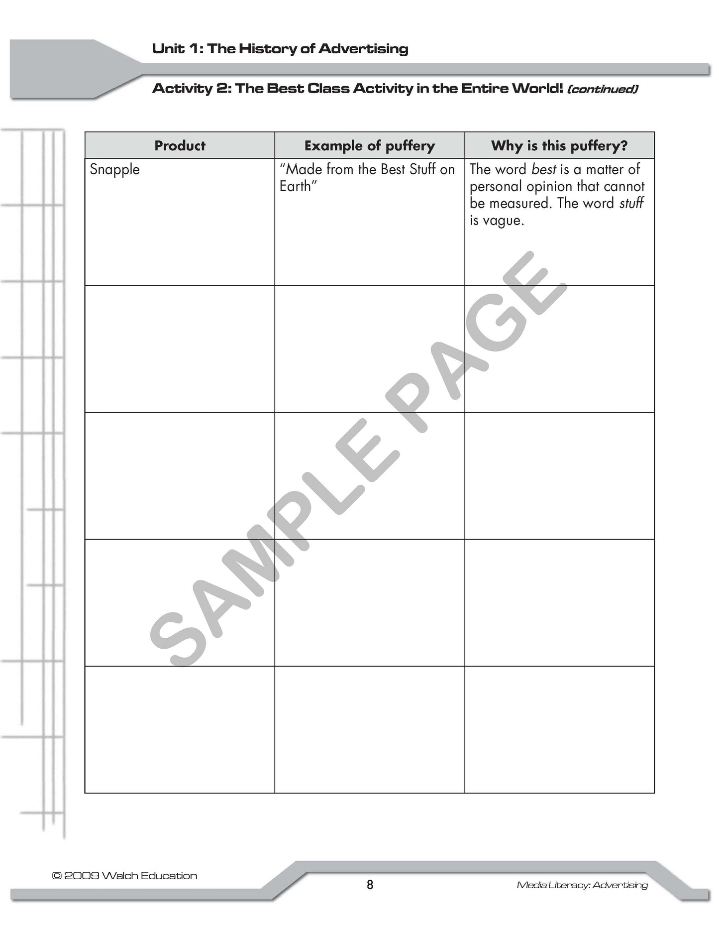 Bright Education Australia, Teacher Resources, Book, Media Literacy, Media Literacy: Advertising