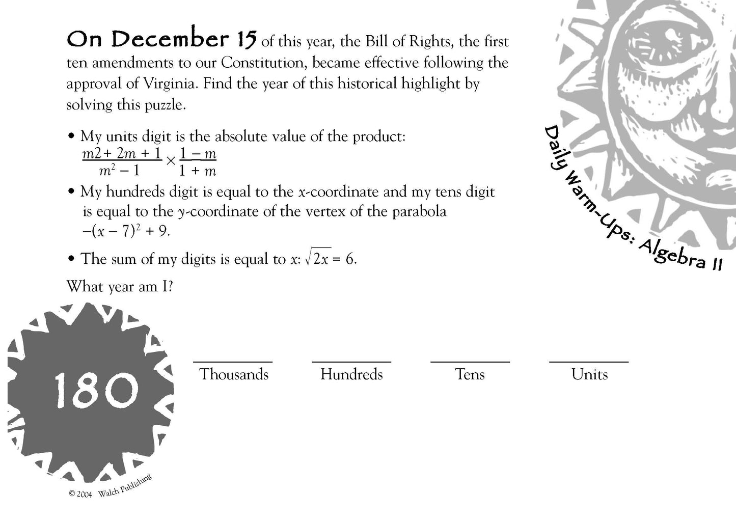 Bright Education Australia, Teacher Resources, Maths, Books, Daily Warm Ups, Daily Warm Ups, Algebra,
