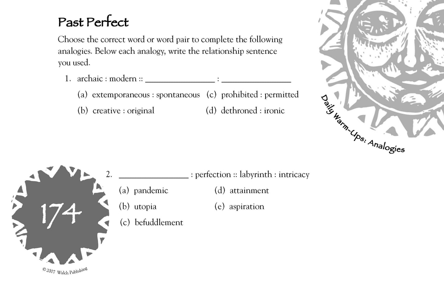 Daily Warm Ups Analogies Level 2, Bright Education Australia, Book, Grammar, English, School Materials, Games, Puzzles, Activities, Teaching Resources