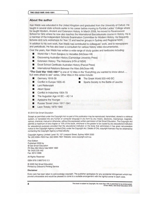 Bright Education Australia, Teacher Resources, Book, the Cold War, American History, Russian History, European History, World War 2, World War II, World War Two