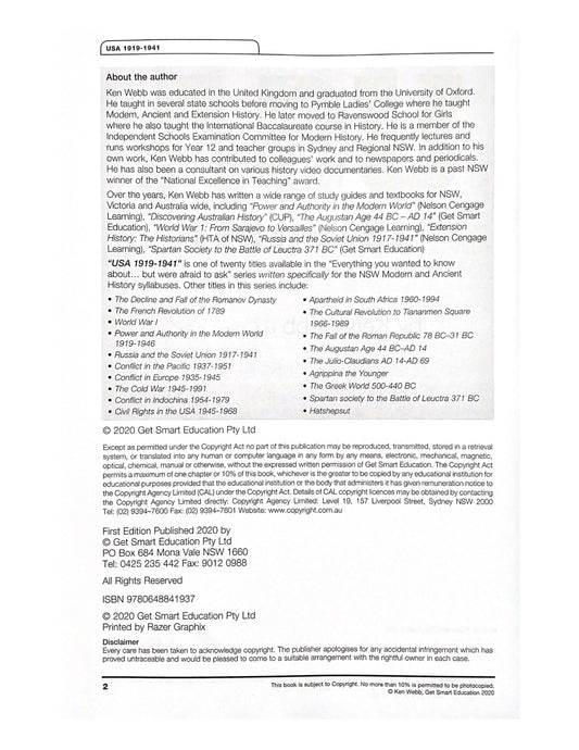 Bright Education Australia, Teacher Resources, Book, History, USA, American History, Modern History, the Depression