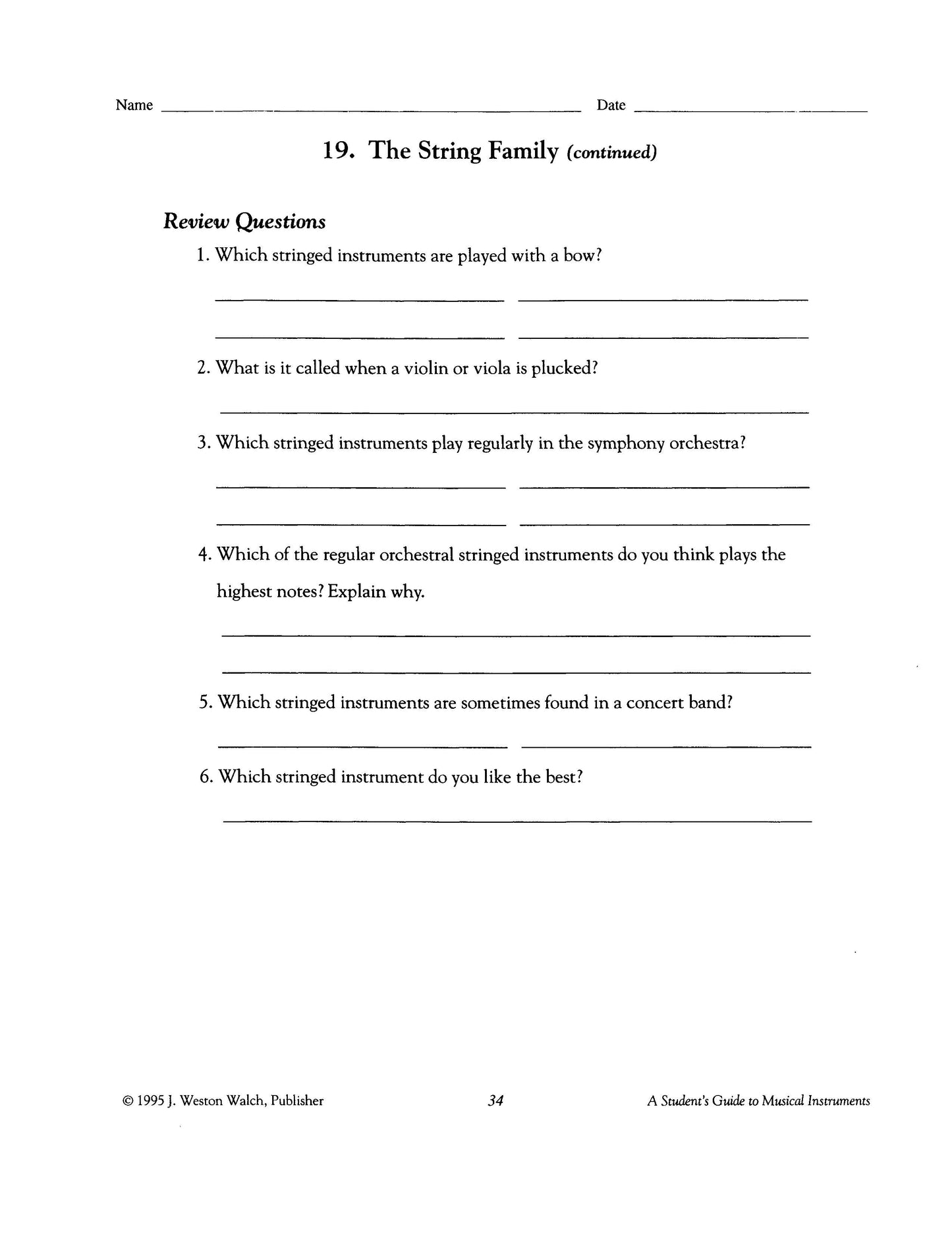 Bright Education Australia, Teacher Resources, Music, Book,A Student's Guide to Musical Instruments