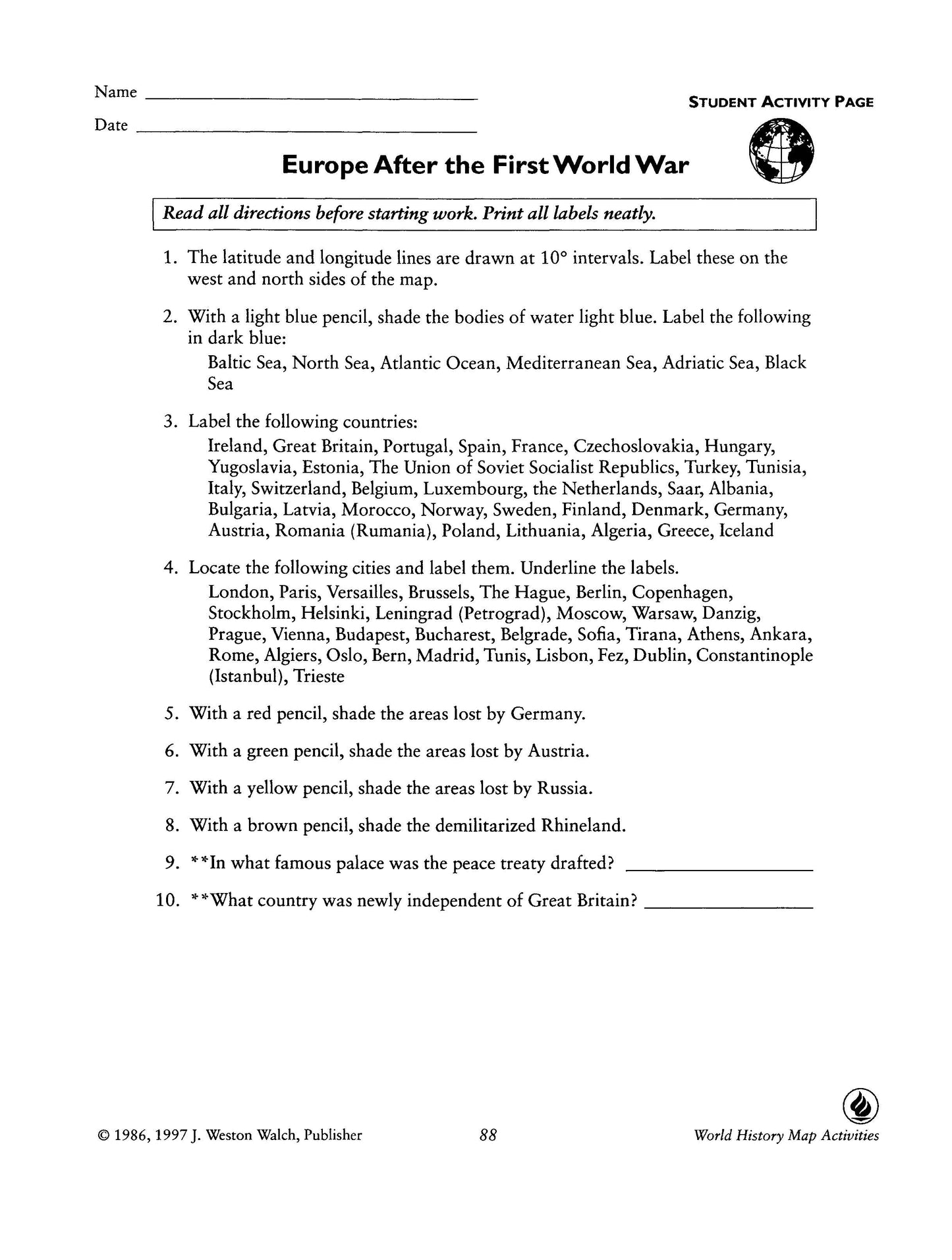 Bright Education Australia, Teacher Resources, Book, History, World History: Map Activities