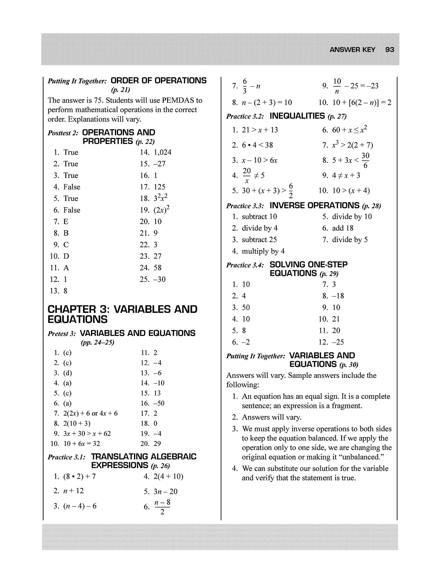 Bright Education Australia, Teacher Resources, Maths, Books, The Algebra Readiness Book