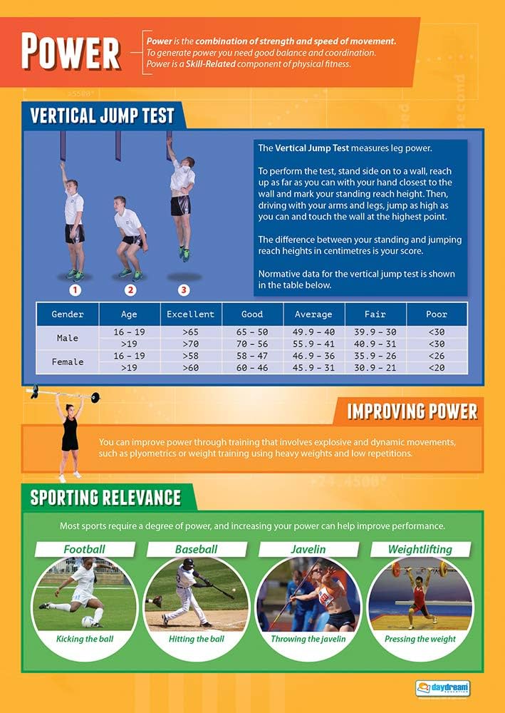 Power Poster | Physical Education Poster | PE Poster | Charts for the ...