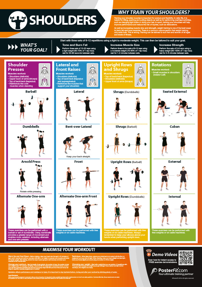 Fitness & Training Essentials Posters, Gym & Fitness, Fitness Posters, Exercise Posters, Gym Posters, Physical Education Posters, PE Posters