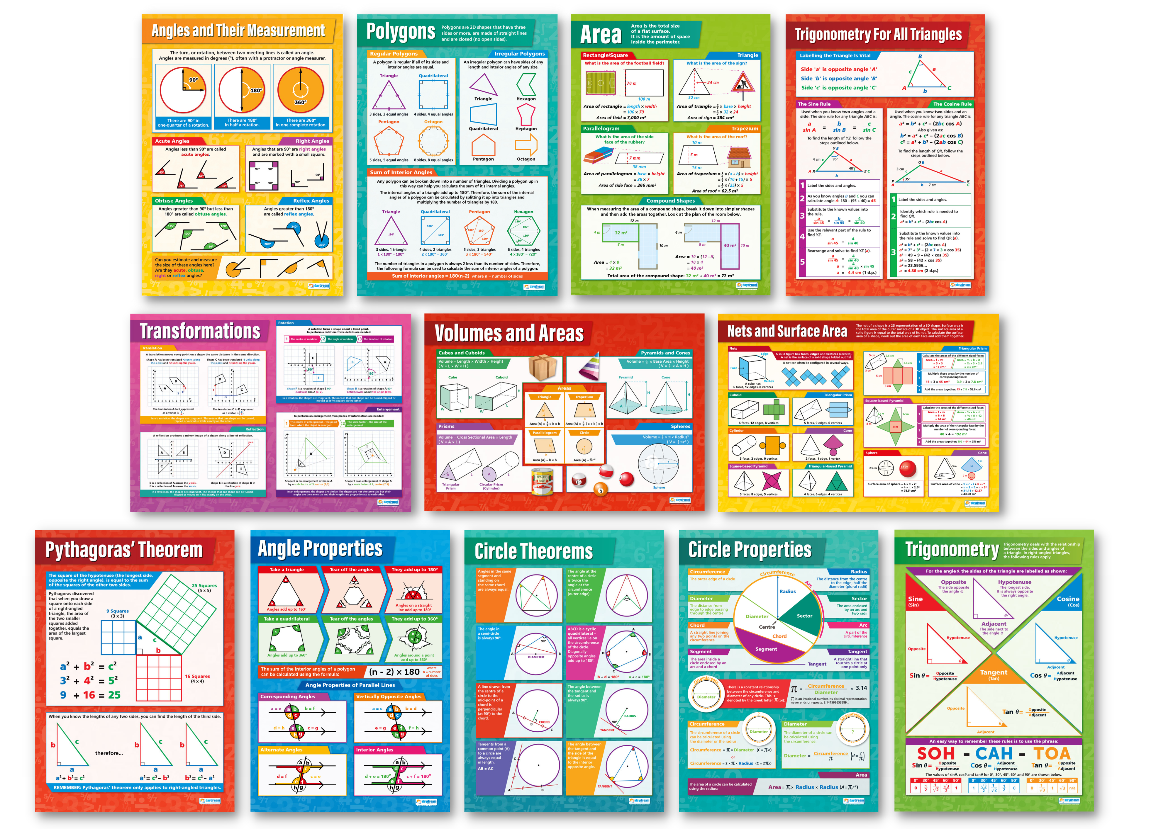 Triogemtry Geometry Maths Posters | Maths Charts for the Classroom | Education Charts ...