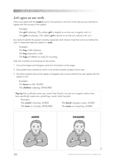 Warm Up Games for Grammar, Book, Essential Resources, Activities, adhd, aspergers syndrome, autism, Book, Bright Education Australia, dyslexia, English, Grammar, Warm Up Games, Bright Education Australia, 