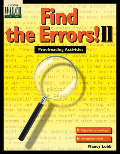 Find the Errors! II Grades 9-12, Bright Education Australia, Book, Grammar, English, School Materials, Games, Puzzles, Activities, Teaching Resources
