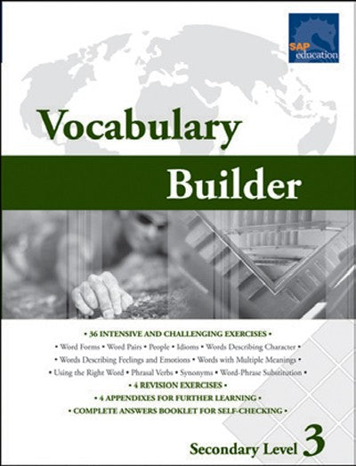 Vocabulary Builder Secondary Level 3, Vocabulary, Bright Education Australia, Book, Grammar, English, School Materials, Games, Puzzles, Activities, Teaching Resources