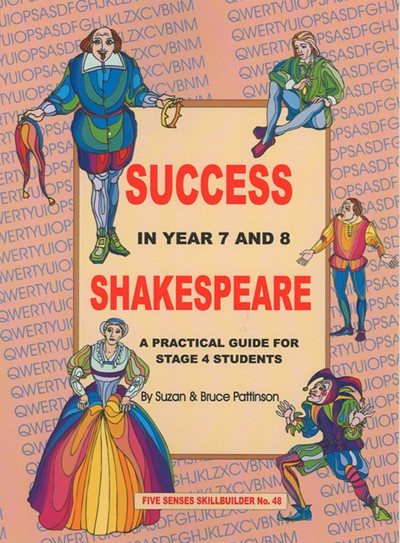 Success in Year 7 & 8 Shakespeare, Bright Education Australia, Book, Shakespeare, English, School Materials, Activities, Teaching Resources