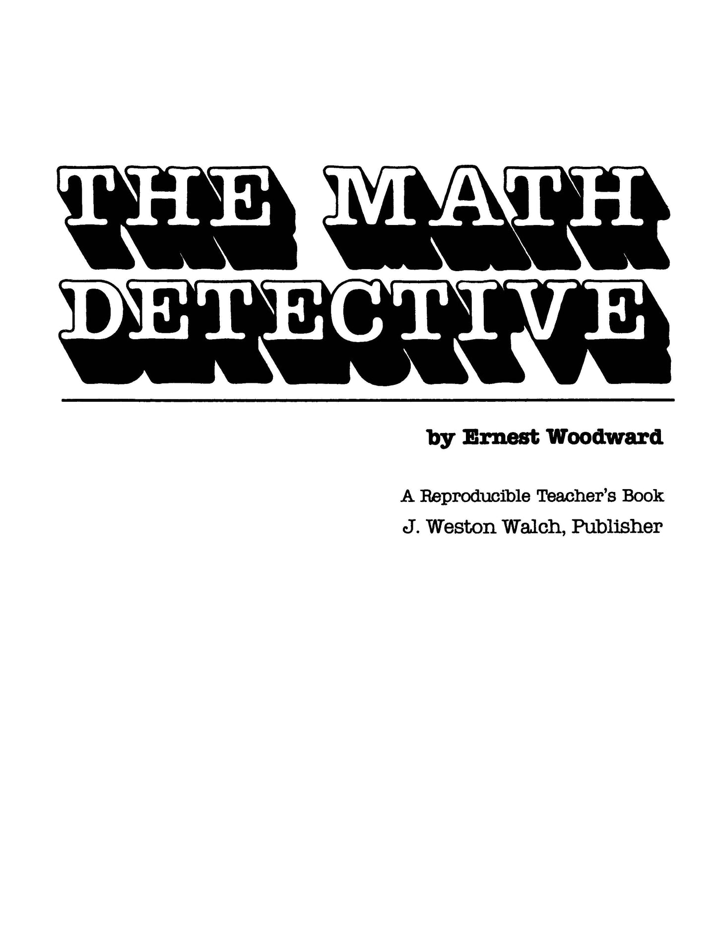Bright Education Australia, Teacher Resources, Maths, Books, The Math Detective 