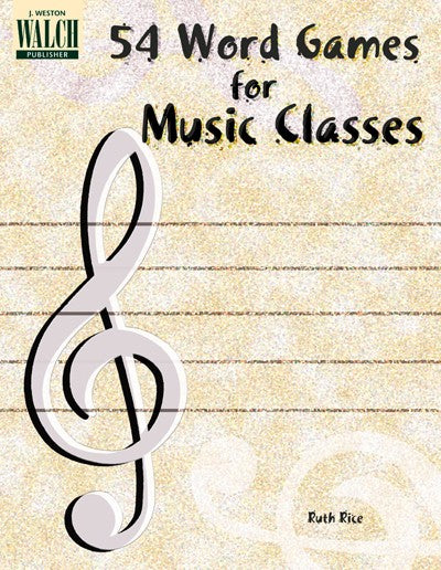 Bright Education Australia, Teacher Resources, Music, Book, 54 Word Games for Musical Classes 
