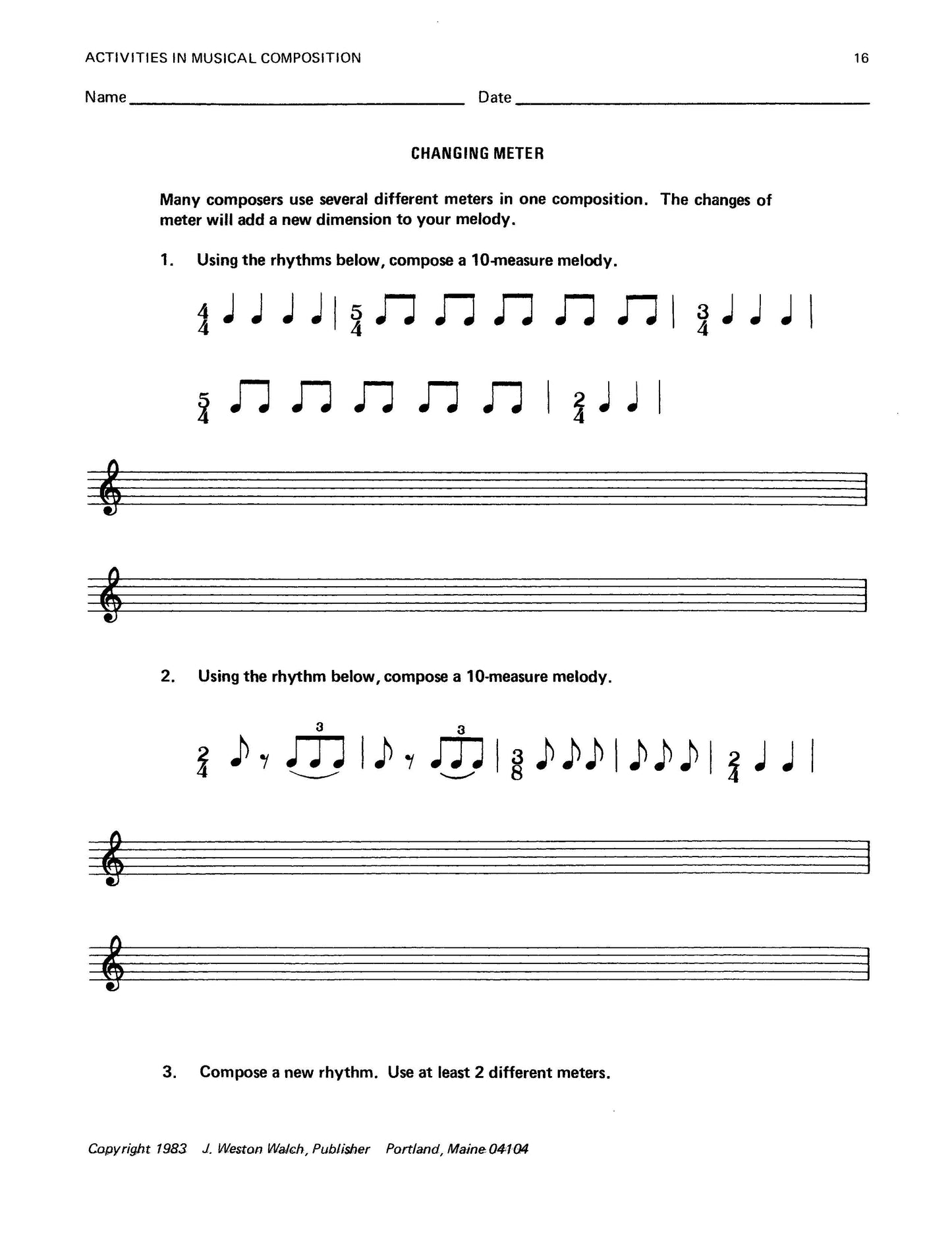 Bright Education Australia, Teacher Resources, Music, Book, Activities in Musical Composition 