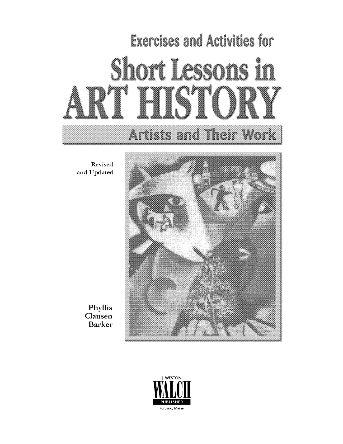 Bright Education Australia, Teacher Resources, Visual Art, Art, Book, drawing, painting, Short Lessons in Art History: Artists & Their Work, Exercises & Activities Student Book 