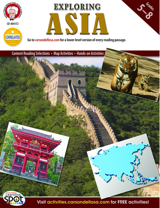  Asia exploration, Geography education, Asian continent, Classroom resources, Reading selections, Questioning strategies, Critical thinking, Map projects, Hands-on activities, Physical geography, Political geography, Human geography, Interactive learning, Differentiated instruction, Struggling readers, Educational materials, Student engagement, Curriculum enrichment