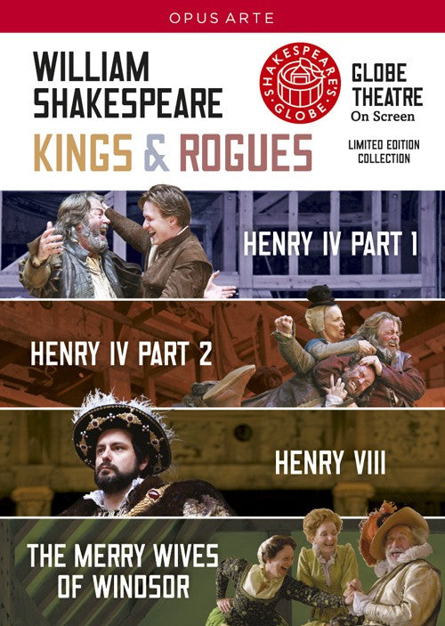 Kings & Rogues, DVD, Theatre, Play, Shakespeare, Bright Education Australia, School Materials, Globe Live, Globe Theatre, Teaching Resources, Royal Shakespeare Company, Henry IV, Henry VII, The Merry Wives of WIndsor 