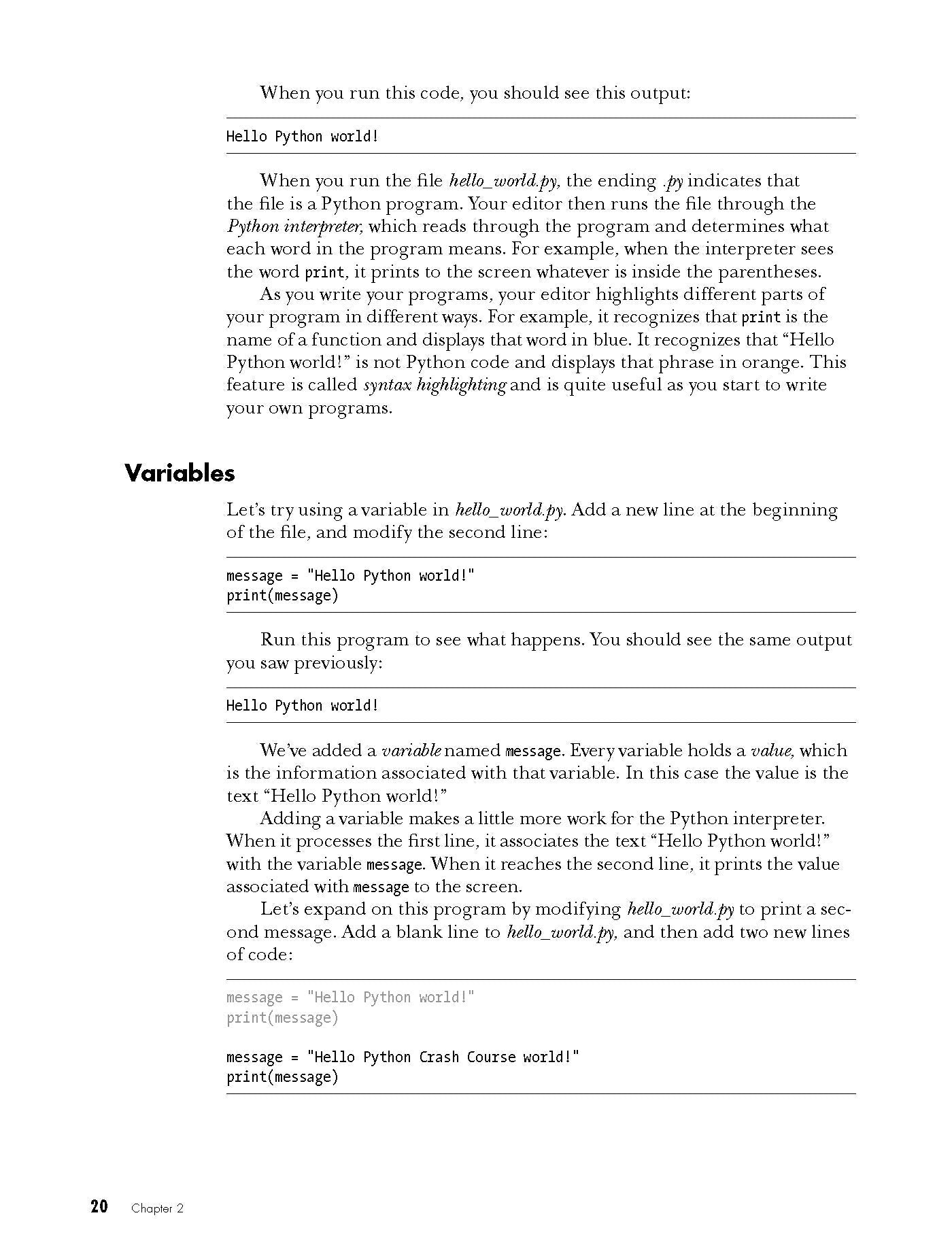 Python Crash Course 1st Edition Book | Computer Science Books ...
