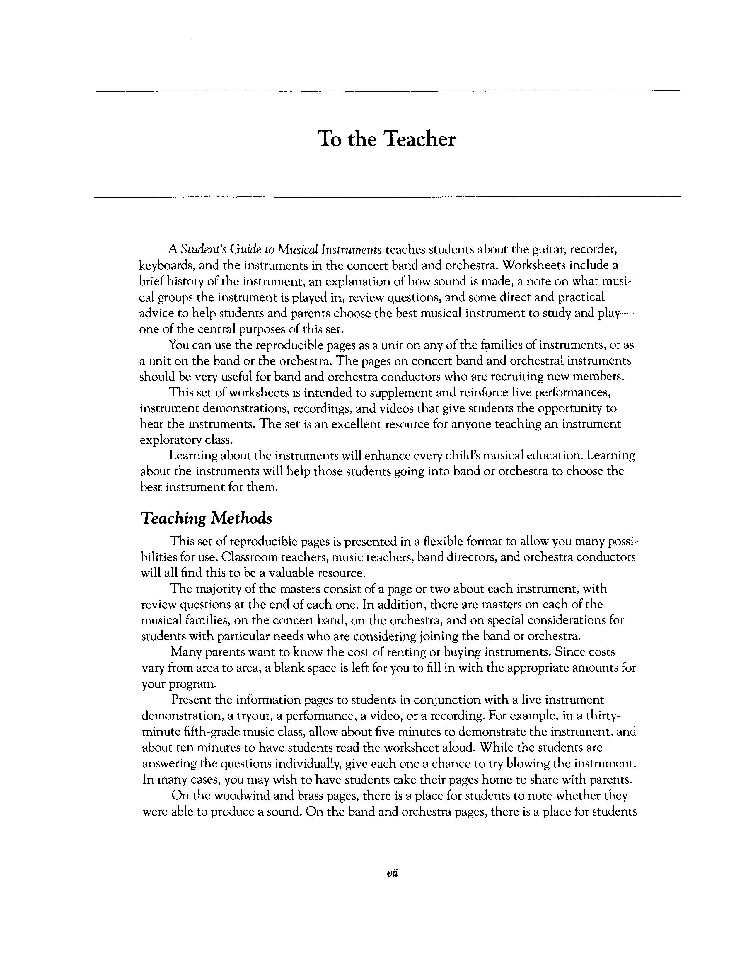 A Student's Guide to Musical Instruments Book | Music Books | Hal ...