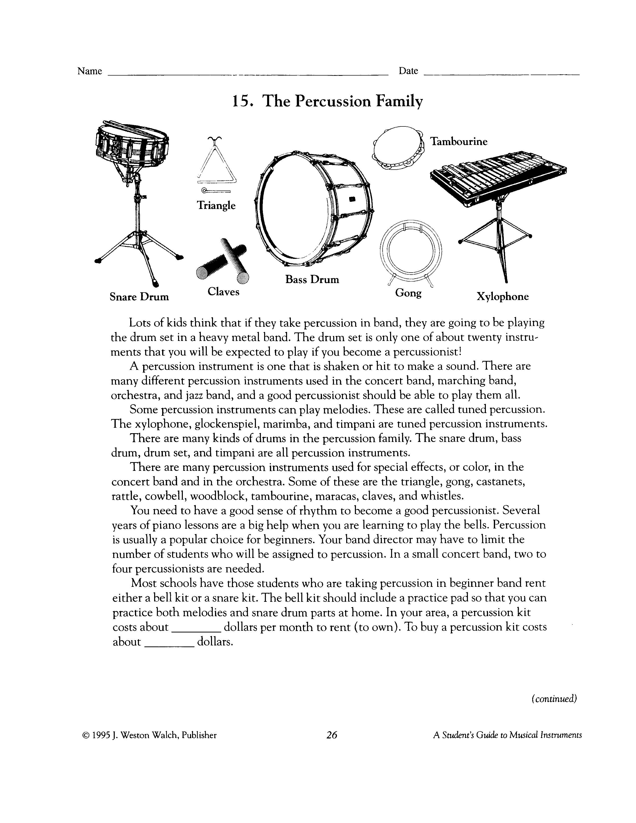 A Student's Guide to Musical Instruments Book | Music Books | Hal ...