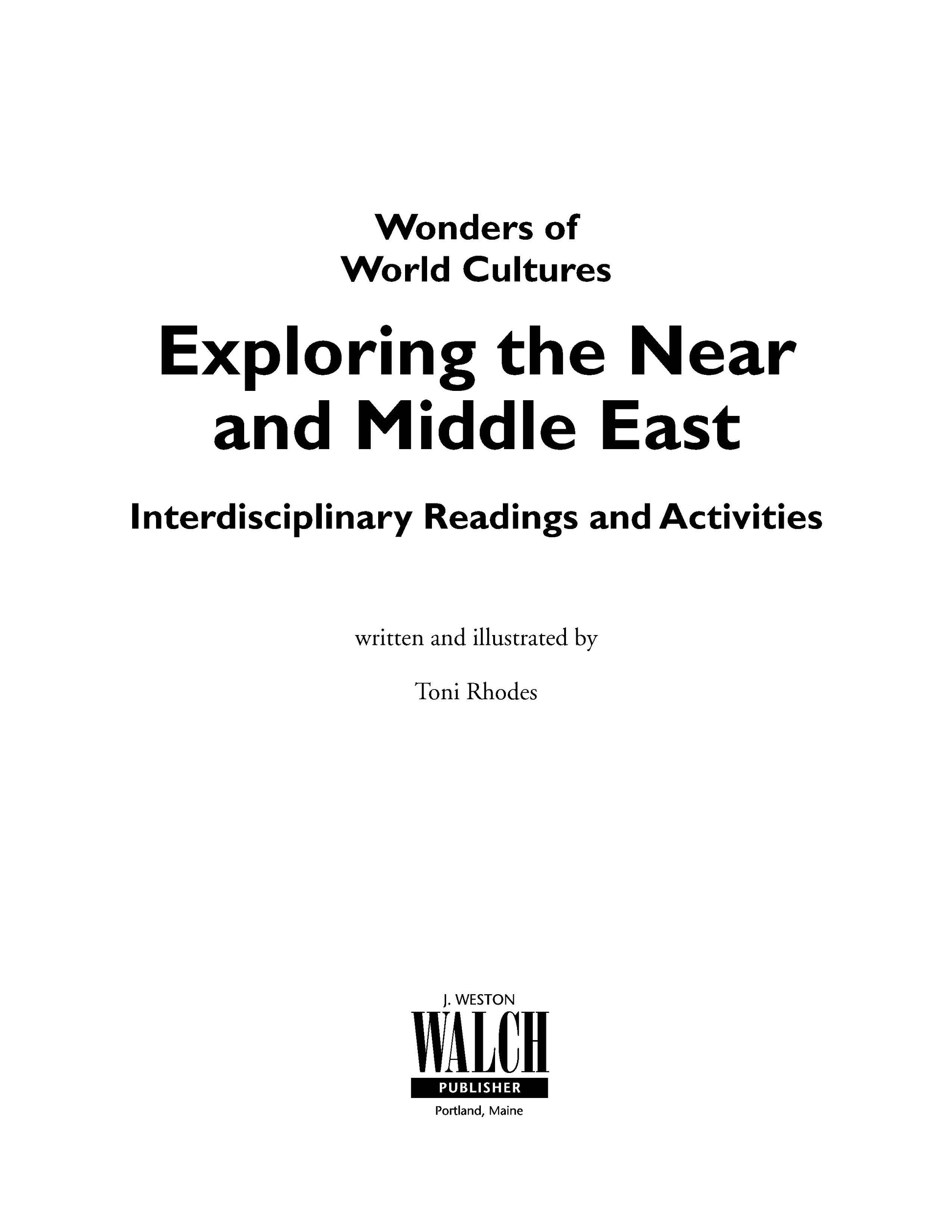 Bright Education Australia, Teacher Resources, Book, History, Wonders of World Cultures: Exploring Near & Middle East